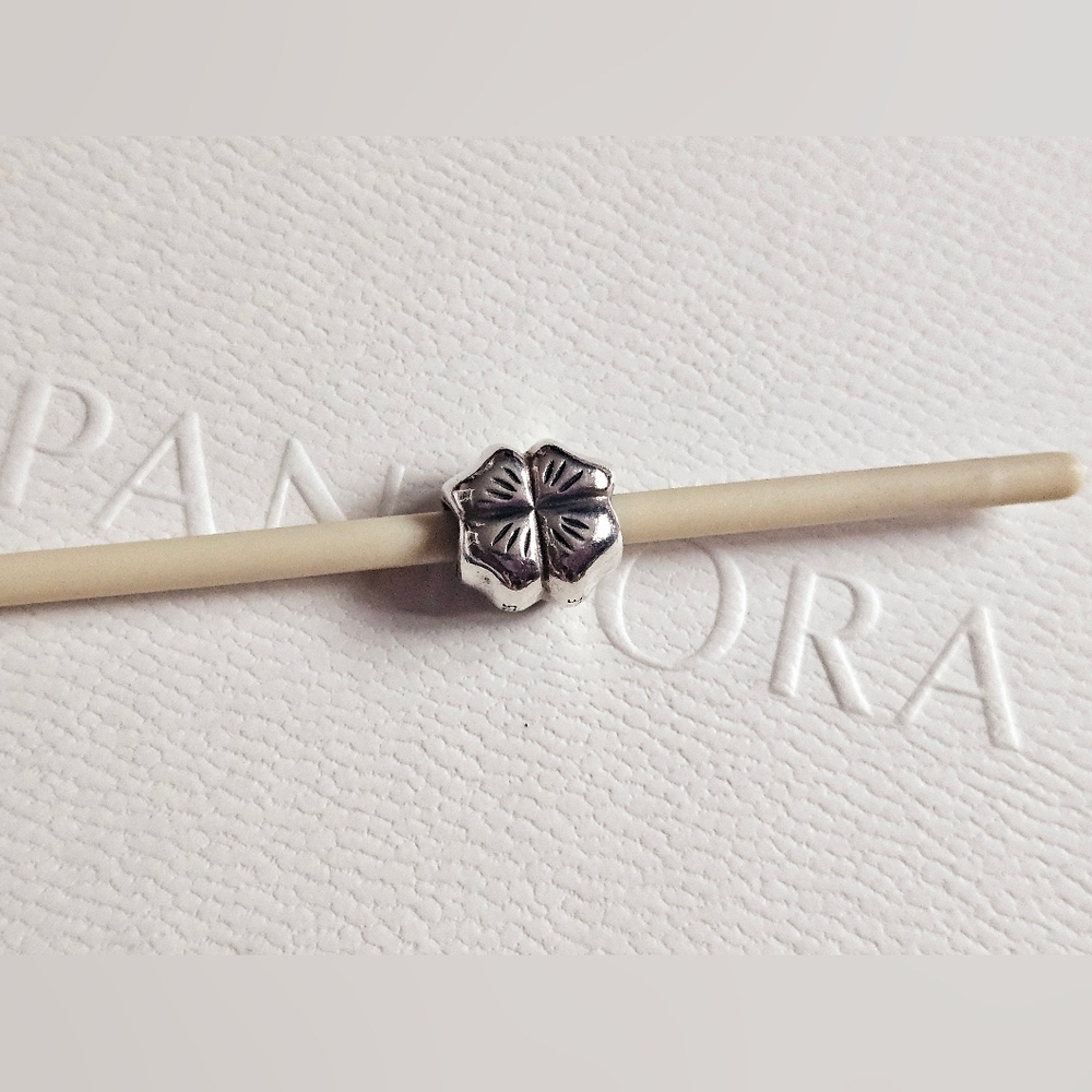 Pandora Retired Clover Sterling Silver Charm